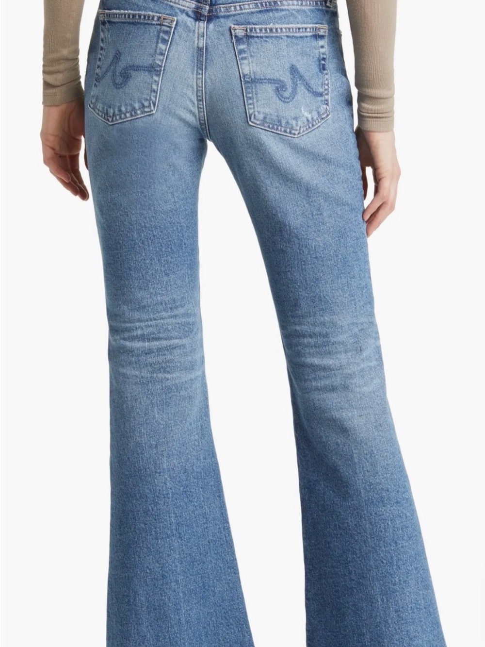AG Adriano Goldschmeid Angeline Mid Rise Flare Jeans Size 25